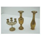 Vintage Brass Vases, Vintage Brass Chinese Dragon Taper Candle Candelabra