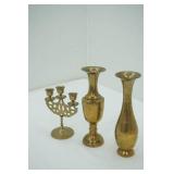 Vintage Brass Vases, Vintage Brass Chinese Dragon Taper Candle Candelabra