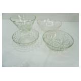 Anchor Hocking Early American Prescot "Star of David" pattern glass serving bowls 2ct, Anchor Hocking Bubble Glass Bowl