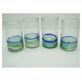 Pier 1 Hand-Blown Mexican Drinking Glass Tumblers