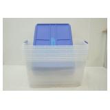 Clear Hefty Storage Totes. 4 Totes and 4 lids. With Locking Handles