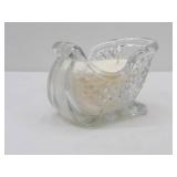 Crystal Sleigh Candy Dish Candle: Mistletoe