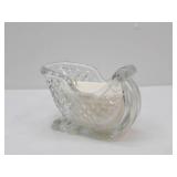 Crystal Sleigh Candy Dish Candle: Christmas Hearth