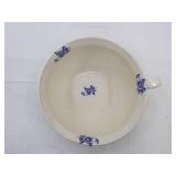 Antique/Vintage Ironstone Chamber Pot. Blue Floral Transferware Pattern.