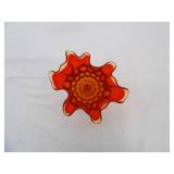 Vintage Fenton Amberina Art Glass Vase