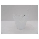 Murano? Murano-Style White/Clear Glass Vase