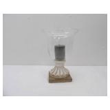 Glass Hurricane Vase. 9.5" diameter by 13" tall