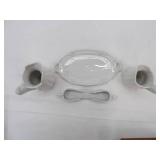 Vintage Redcliff Ironstone Tray, Ironstone Small Pitcher/Creamer, Maryland China Utensil Caddy