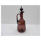 Vintage Bohemian Amethyst Glass Cruet