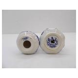 Vintage Flow Blue Staffordshire England Hat Pin Holders