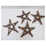 4ct Wicker Stars