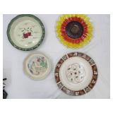 Large Sunflower Serving Platter, Apple Pie Pate, The Country Sampler by Russ. Bunny Pie Plate, Pfaltzgraff Large Round Serving Tray