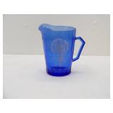 Vintage Cobalt Blue Shirley Temple Pitcher 4.5" tall
