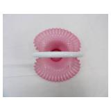 Fenton Cranberry Opalescent Hobnail Glass Basket