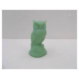 Vintage Fenton Jade Owl Figurine 6" tall