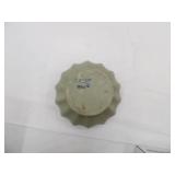 East Texas Pottery Green Spongeware Ruffled Edge Bowl