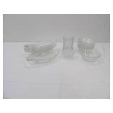 Set of 6 Tiara Chantilly Sandwich Glass Dessert Bowls, Set of 4 Vintage Cut Relish Dishes and More