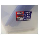 Clear Hefty Storage Totes. 4 Totes and 4 lids. With Locking Handles