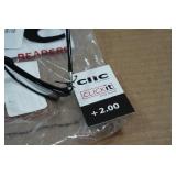 *3* Clic Magnetic Reading Glasses +2.00