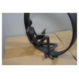 *2* Danya B. Cast Iron Bookend Sculptures - Encircled Reader