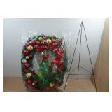 Christmas Wreath with Tripod Stand