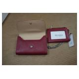 Guess Katiana Double Date Red Leather Wallet