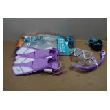 Cressi Blulove Kids Snorkel Set - Fin Size S/M