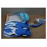 Cressi Blulove Kids Snorkel Set - Fin Size L/XL