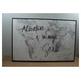 Framed Map Décor - Adventure is in My Soul