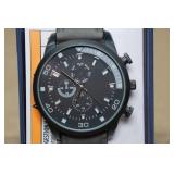 George Vegan Leather Chronograph Wristwatch