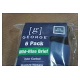 6 Pack George Mid-Rise Briefs - 3XL
