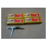 *4* Crowing Rooster Two Blade Toothpick Folding Knives