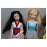 Disney Princess Dolls - Jasmine, Elsa, Belle, Mulan