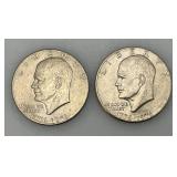 1776-1976 Plain No Mint Mark Bicentennial Eisenhower One Dollar Coins