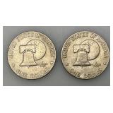 1776-1976 Plain No Mint Mark Bicentennial Eisenhower One Dollar Coins