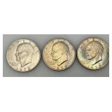 1972 Plain No Mint Mark Eisenhower One Dollar Coins