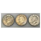 1972 Plain No Mint Mark Eisenhower One Dollar Coins