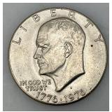 1776-1976 Type One Wide Print Bicentennial Eisenhower One Dollar Coin