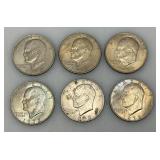 1972 Plain No Mint Mark Eisenhower One Dollar Coins