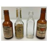 Misc. Vintage Collectible Miniature Booze Bottles (EMPTY)