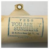 Vintage QRS Brand Word Roll "You Are My Sunshine" For Player Piano In Orignal Box