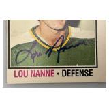 1976 O-Pee-Chee Autographed (LOU NANNE) NORTH STARS Trading Card (In Protective Sleeve)