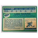 1976 O-Pee-Chee Autographed (LOU NANNE) NORTH STARS Trading Card (In Protective Sleeve)