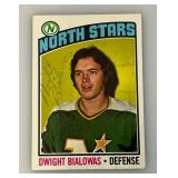 1976 Topps Autographed (DWIGHT BIALOWAS) NORTH STARS Trading Card (In Protective Sleeve)