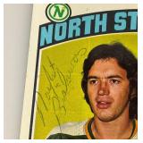 1976 Topps Autographed (DWIGHT BIALOWAS) NORTH STARS Trading Card (In Protective Sleeve)