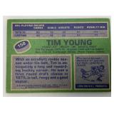 1976 Topps Autographed (TIM YOUNG) NORTH STARS Trading Card (In Protective Sleeve)