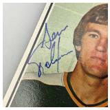 1976 Topps Autographed (DEAN TALAFOUS) NORTH STARS Trading Card (In Protective Sleeve)