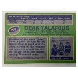 1976 Topps Autographed (DEAN TALAFOUS) NORTH STARS Trading Card (In Protective Sleeve)