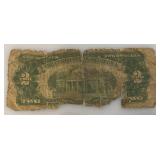 1928 D 2 Dollar Jefferson Red Note (In Protective Sleeve) Rough Condition