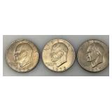 Misc. Eisenhower One Dollar Coins And Kennedy Half Dollars